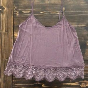 American Eagle lace trimmed tank